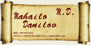 Mahailo Danilov vizit kartica